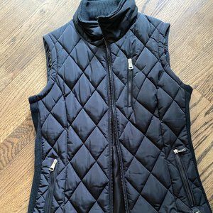 black calvin klein quilted vest